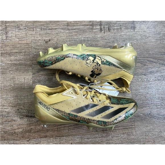 Adidas Adizero Electric X Scrooge Mcduck Football Cleats Gold Sz 9.5 IE6557 - Picture 1 of 5